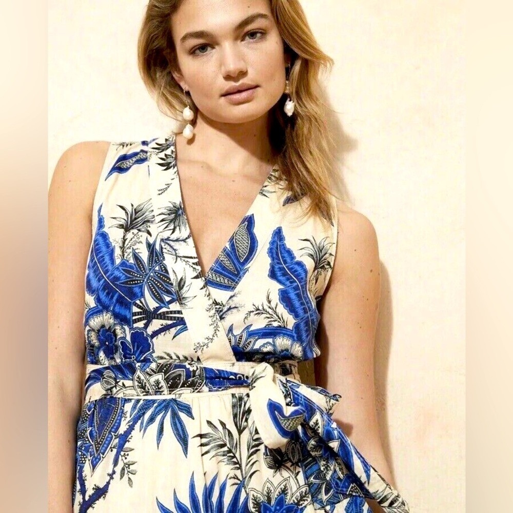 Banana Republic Stampa Blue Floral Mini Dress - Size Medium